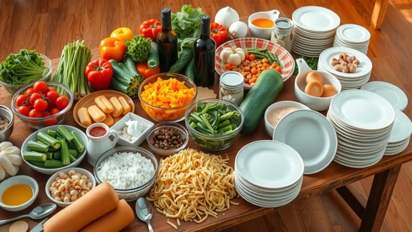 Enkel mat till många personer hemma