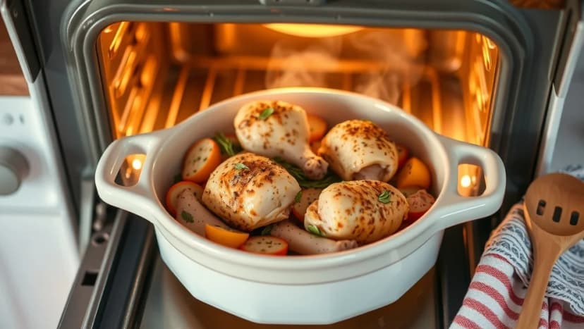 Mat som lagar sig själv i ugnen